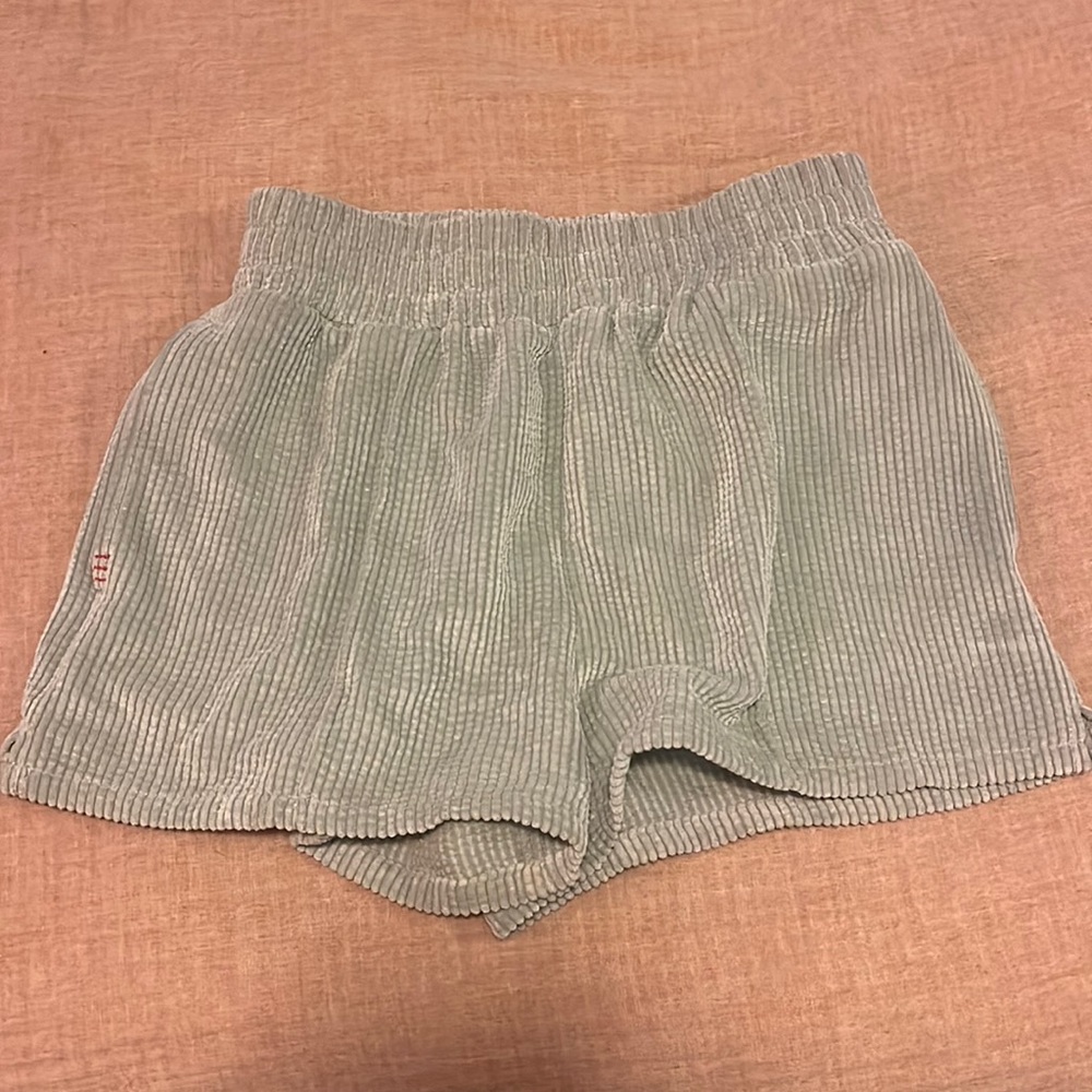 corduroy sage green shorts